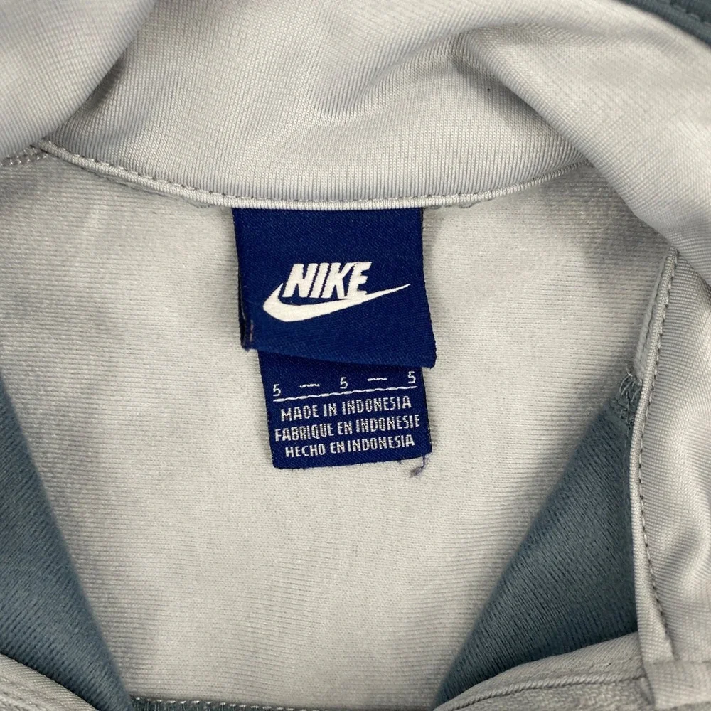 Nike Boys Tracksuit Set Blue Grey Just Do It Full Zip Jacket Pants Size 5